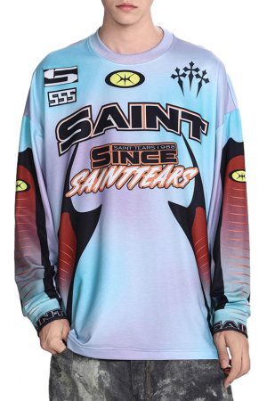 Concert Outfit Jersey Tie-Dye Long Sleeves T-Shirt