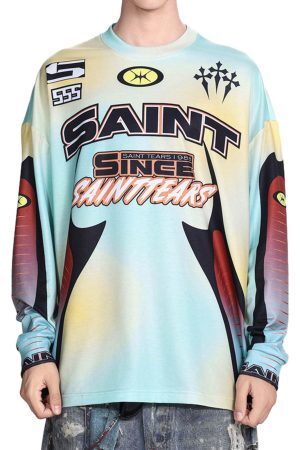 Concert Outfit Jersey Tie-Dye Long Sleeves T-Shirt