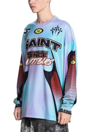 Concert Outfit Jersey Tie-Dye Long Sleeves T-Shirt