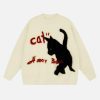 Concert Outfit Kitten Jacquard Mohair Sweater