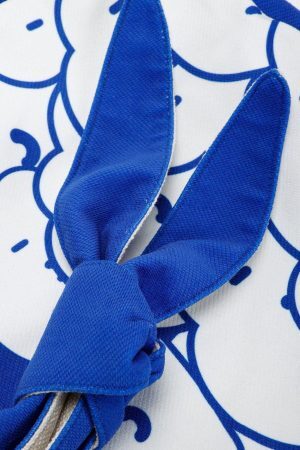 Concert Outfit Klein Blue Cartoon Pattern Canvas Bag