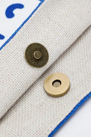 Concert Outfit Klein Blue Cartoon Pattern Canvas Bag