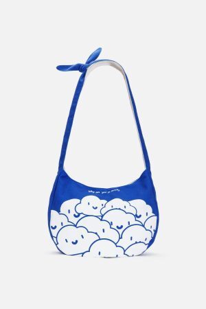 Concert Outfit Klein Blue Cartoon Pattern Canvas Bag