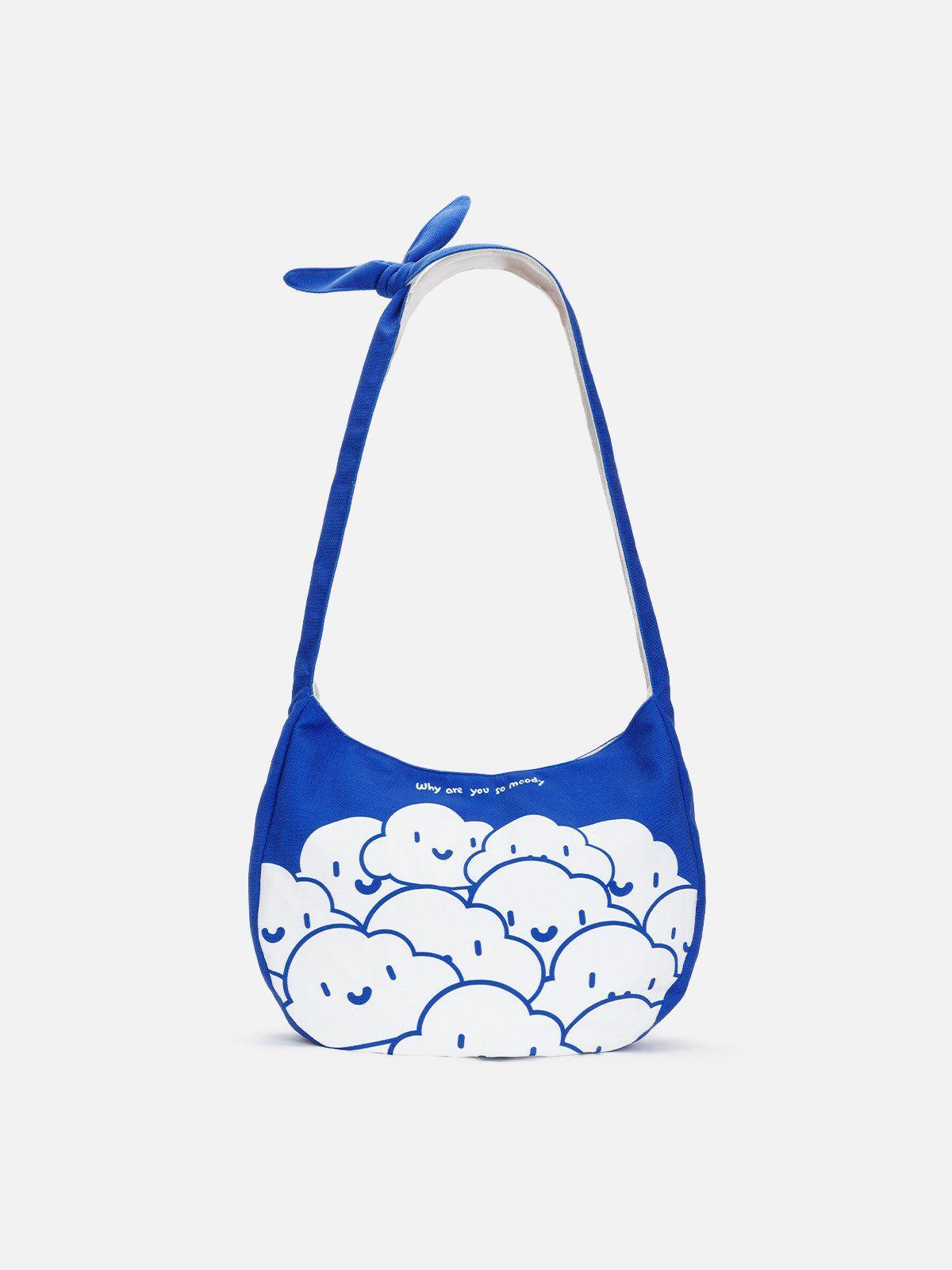 Concert Outfit Klein Blue Cartoon Pattern Canvas Bag Concert Outfit Klein Blue Cartoon Pattern Canvas Bag