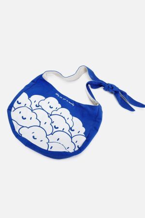 Concert Outfit Klein Blue Cartoon Pattern Canvas Bag