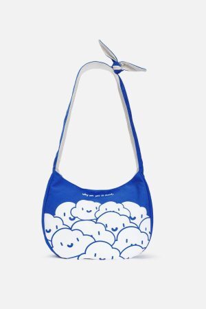 Concert Outfit Klein Blue Cartoon Pattern Canvas Bag