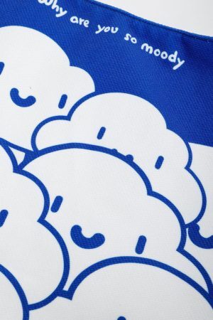 Concert Outfit Klein Blue Cartoon Pattern Canvas Bag