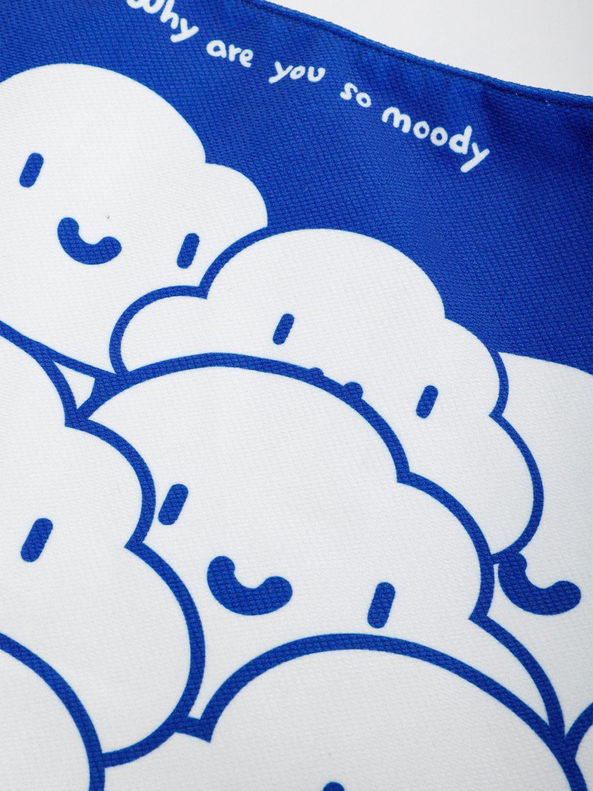 Concert Outfit Klein Blue Cartoon Pattern Canvas Bag Concert Outfit Klein Blue Cartoon Pattern Canvas Bag