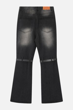 Concert Outfit Knee Belt Loose Jeans