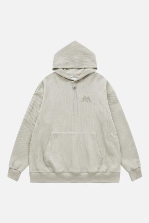 Concert Outfit Knit Solid Hoodie