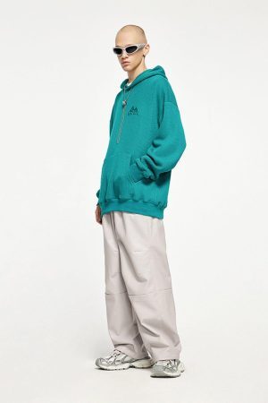 Concert Outfit Knit Solid Hoodie