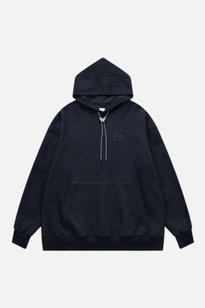 Concert Outfit Knit Solid Hoodie