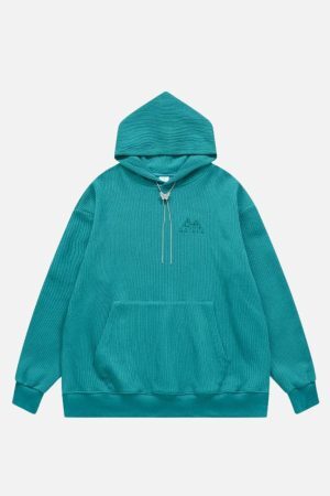 Concert Outfit Knit Solid Hoodie