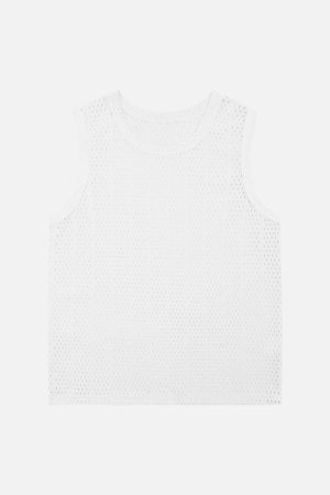 Concert Outfit Knitted Hollow Mesh Vest