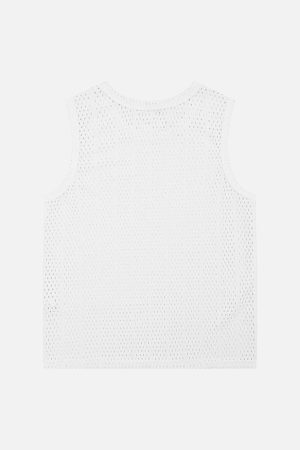Concert Outfit Knitted Hollow Mesh Vest
