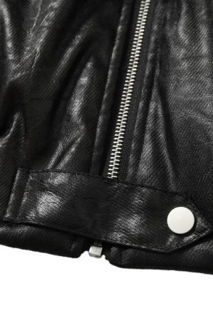 Concert Outfit Lace Lettering Fur Hooded Leather Quited Jacket