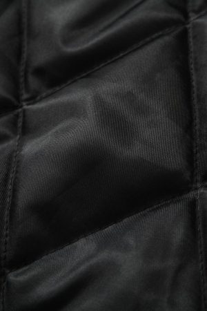 Concert Outfit Lace Lettering Fur Hooded Leather Quited Jacket