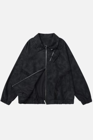 Concert Outfit Lace Patchwork Faux Leather Jacket