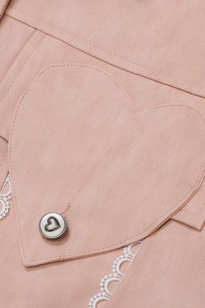 Concert Outfit Lace Washed Faux Leather Jacket