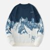 Concert Outfit Landscape Snow Mountain Jacquard Sweater