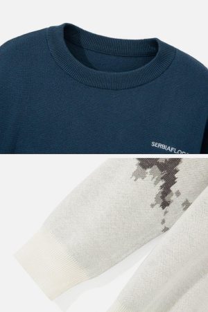 Concert Outfit Landscape Snow Mountain Jacquard Sweater