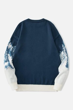 Concert Outfit Landscape Snow Mountain Jacquard Sweater