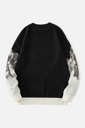Concert Outfit Landscape Snow Mountain Jacquard Sweater