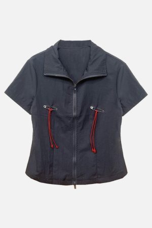 Concert Outfit Lanyard Zipper Tee