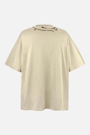 Concert Outfit Layered Chains Graphic Print Tee