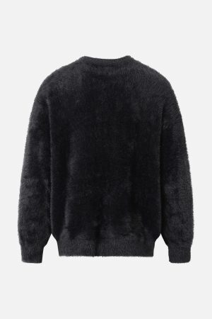 Concert Outfit Lazy Style Plus Velvet Print Sweater