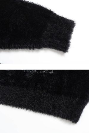 Concert Outfit Lazy Style Plus Velvet Print Sweater