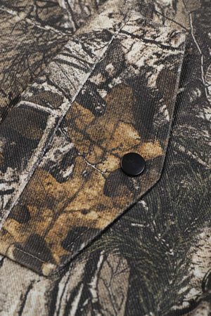 Concert Outfit Leaf Camouflage Baseball Bomber Jacket