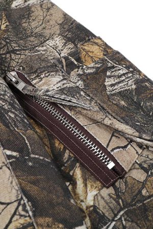 Concert Outfit Leaf Camouflage Baseball Bomber Jacket