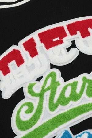 Concert Outfit Leather Patchwork  Embroidery Quilted Bomber Jacket