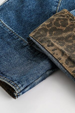 Concert Outfit Leopard Print Barrel Cuffed Jeans
