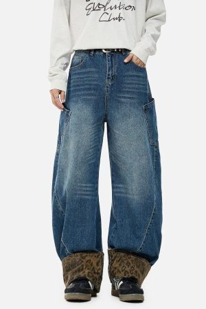 Concert Outfit Leopard Print Barrel Cuffed Jeans