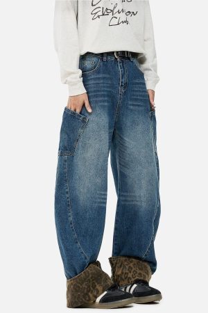 Concert Outfit Leopard Print Barrel Cuffed Jeans
