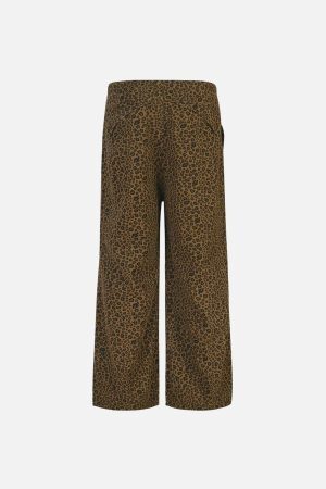 Concert Outfit Leopard Print Drawstring Cargo Pants