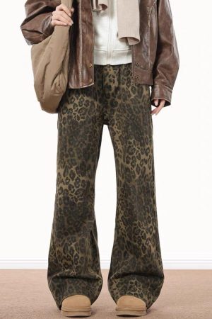 Concert Outfit Leopard Print Jeans