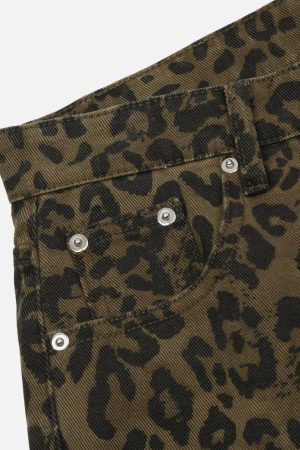 Concert Outfit Leopard Print Jorts