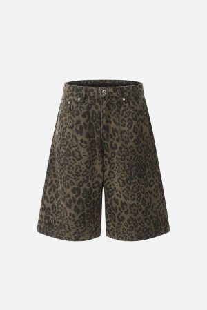 Concert Outfit Leopard Print Jorts