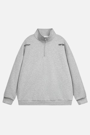 Concert Outfit Letter Back Printed Stand Collar Sweatshirt