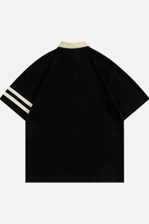 Concert Outfit Letter Embroidered Polo Shirt