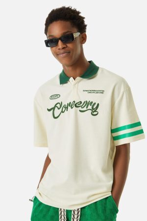 Concert Outfit Letter Embroidered Polo Shirt