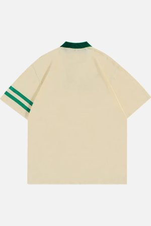 Concert Outfit Letter Embroidered Polo Shirt