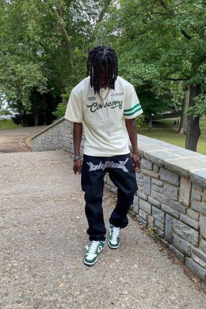 Concert Outfit Letter Embroidered Polo Shirt