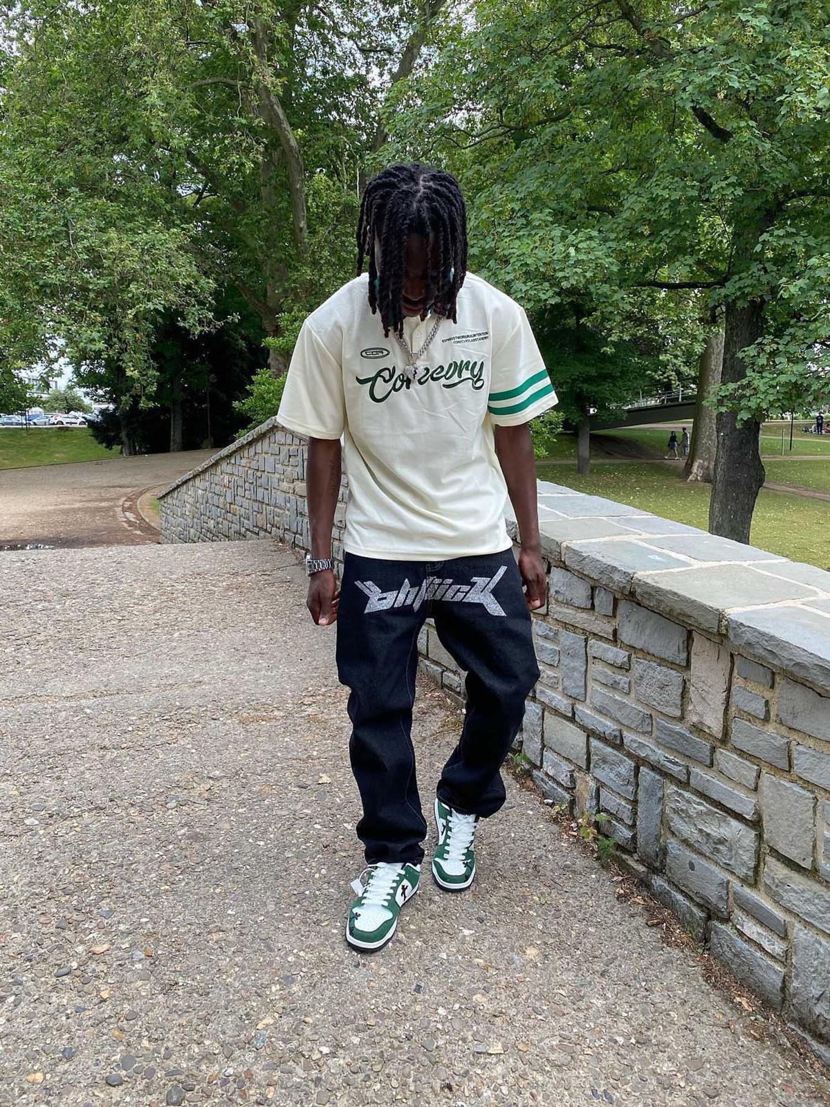 Concert Outfit Letter Embroidered Polo Shirt Concert Outfit Letter Embroidered Polo Shirt