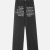 Concert Outfit Letter Embroidery Hip-Hop Washed Jeans