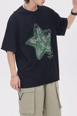 Concert Outfit Letter Embroidery Inkjet Tee