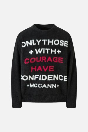 Concert Outfit Letter Graphic Sweater